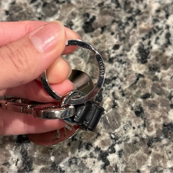 Loewe Metallic Circle Logo Key Chain Bag Charm - Picture 3 of 8